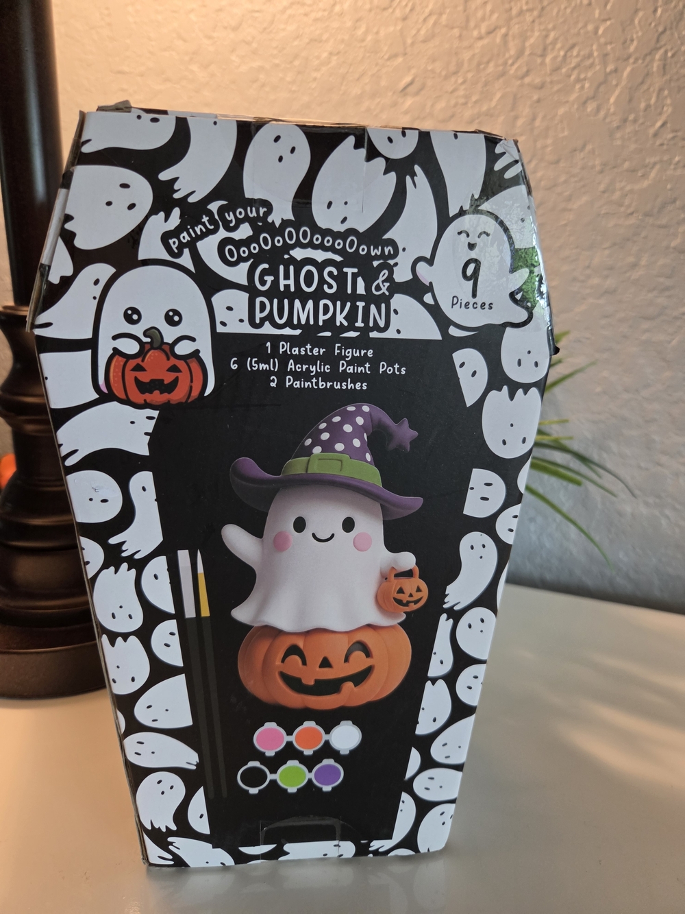 Paint-Your-Own Ghost & Pumpkin Kid’s Craft Set - Picture 4 of 4